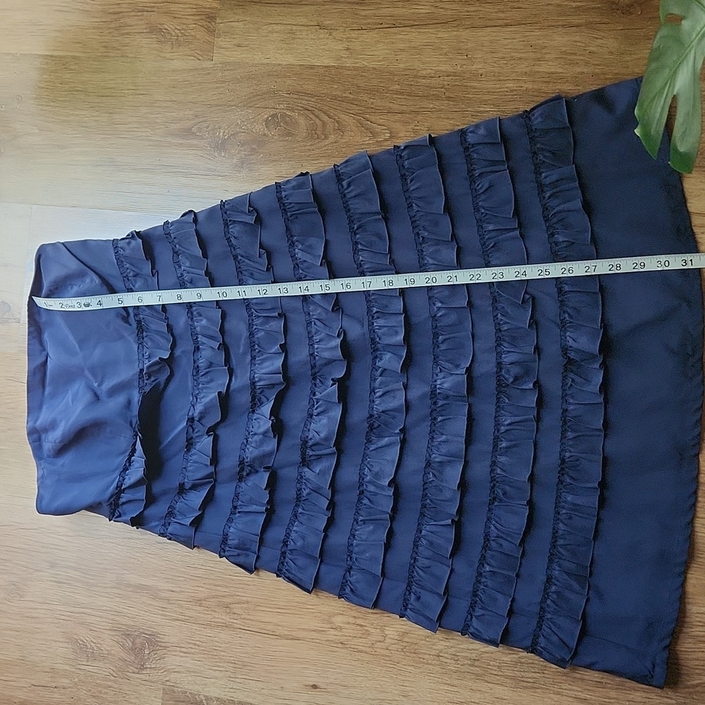 GAP Blue Strapless Ruffled Tiered Sundress Size 4